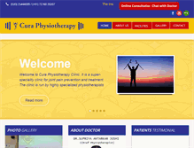 Tablet Screenshot of curaphysiotherapyclinic.com